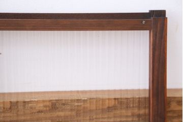 昭和レトロ　小さなモールガラス引き戸　2枚セット(ガラス戸)