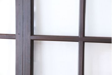 ★アンティーク　腰板欅の上質な色ガラス引き戸　2枚セット(ガラス戸)