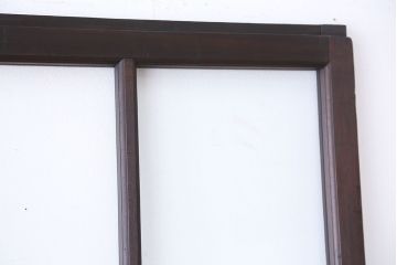 アンティーク　幅の広いシンプルなガラス戸　2枚セット(引き戸)