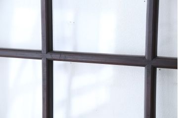 アンティーク　幅の広いシンプルなガラス戸　2枚セット(引き戸)
