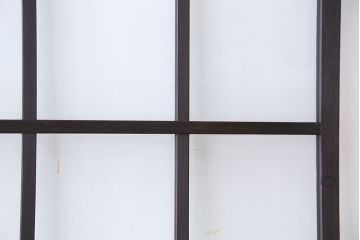アンティーク　幅の広いシンプルなガラス戸　2枚セット(引き戸)