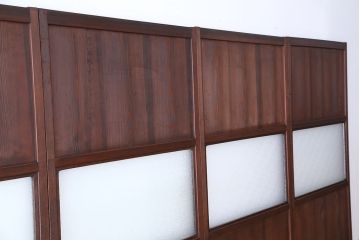アンティーク　状態の良いダイヤガラス帯戸　4枚セット(ガラス戸、板戸)