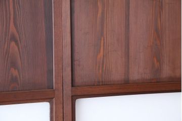 アンティーク　状態の良いダイヤガラス帯戸　4枚セット(ガラス戸、板戸)