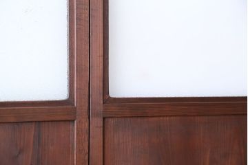 アンティーク　状態の良いダイヤガラス帯戸　4枚セット(ガラス戸、板戸)