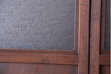 アンティーク　状態の良いダイヤガラス帯戸　4枚セット(ガラス戸、板戸)