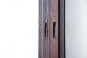 古民具・骨董　上質な作り込みの結霜ガラス引き戸　4枚セット(ガラス戸)