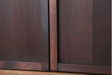 古民具・骨董　上質な作り込みの結霜ガラス引き戸　4枚セット(ガラス戸)