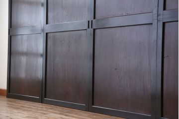 古民具・骨董　杉材1枚板　状態の良い帯戸　4枚セット(板戸)