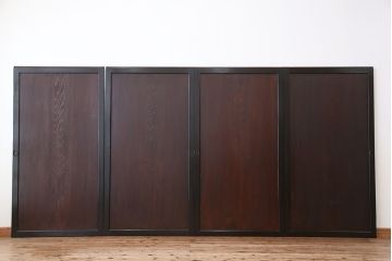 古民具・骨董　杉材1枚板　状態の良い帯戸　4枚セット(板戸)