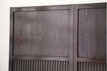 古民具・骨董　味わい深い格子帯戸　4枚