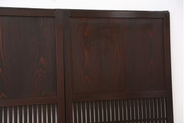 古民具・骨董　味わい深い格子帯戸　4枚