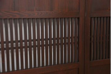 古民具・骨董　味わい深い格子帯戸　4枚