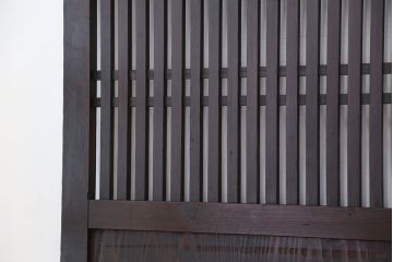 古民具・骨董　味わい深い格子帯戸　4枚