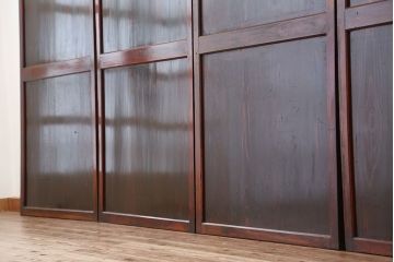 古民具・骨董　古い帯戸　4枚セット?(引き戸、板戸)