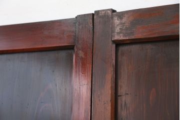 古民具・骨董　古い帯戸　4枚セット?(引き戸、板戸)