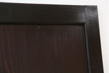 ★古民具・骨董　シンプルな格子帯戸　2枚セット(板戸、引き戸)
