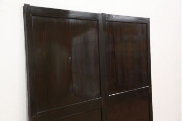 ★古民具・骨董　使い込まれた帯戸　2枚セット(板戸)