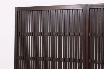 古民具・骨董　重厚な平格子戸　2枚セット