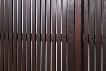 古民具・骨董　重厚な平格子戸　2枚セット
