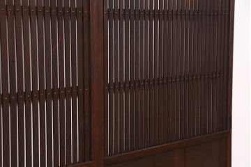 古民具・骨董　重厚な平格子戸　2枚セット