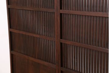 古民具・骨董　重厚な平格子戸　2枚セット