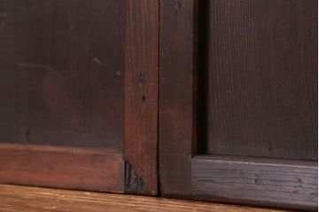 ★古民具・骨董　繊細で上質な裏障子付き格子戸　2枚セット