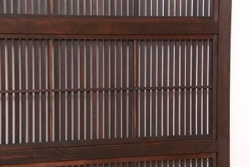 ★古民具・骨董　繊細で上質な裏障子付き格子戸　2枚セット