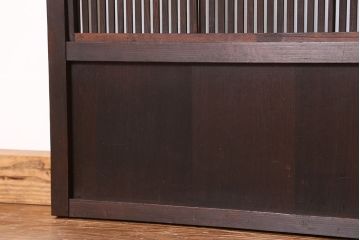 ★古民具・骨董　繊細で上質な裏障子付き格子戸　2枚セット