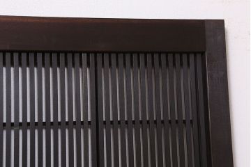 ★古民具・骨董　繊細で上質な裏障子付き万本格子戸　2枚セット