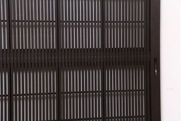 ★古民具・骨董　繊細で上質な裏障子付き万本格子戸　2枚セット