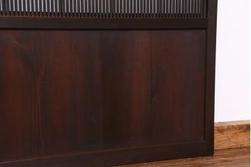 ★古民具・骨董　繊細で上質な裏障子付き万本格子戸　2枚セット
