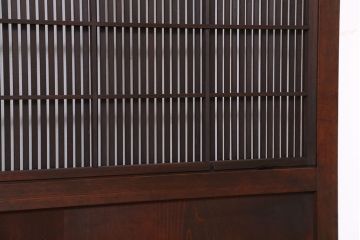 ★古民具・骨董　繊細で上質な裏障子付き万本格子戸　2枚セット