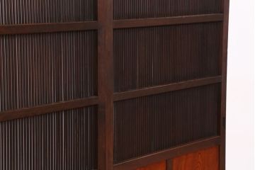 アンティーク　極上!腰板欅材の上質な格子戸　2枚