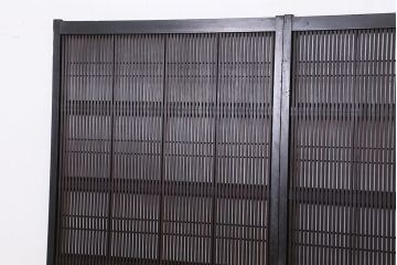 ★アンティーク　シックで繊細な裏障子付き格子戸　2枚セット