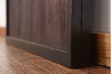 ★アンティーク　シックで繊細な裏障子付き格子戸　2枚セット