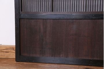 ★アンティーク　シックで繊細な裏障子付き格子戸　2枚セット