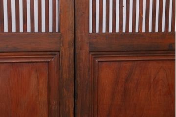 ★アンティーク　古い木の格子戸　2枚セット
