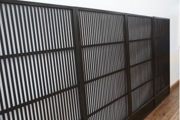 ★古民具・骨董　古いシックな格子戸4枚セット(建具)