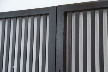 ★古民具・骨董　古いシックな格子戸4枚セット(建具)
