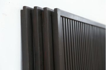 ★古民具・骨董　古いシックな格子戸4枚セット(建具)