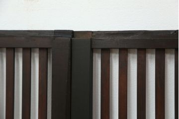 ★古民具・骨董　古いシックな格子戸4枚セット(建具)