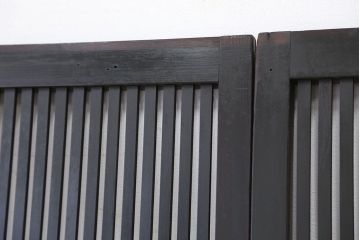 古民具・骨董　シックでシンプルな時代格子戸　4枚セット(建具)