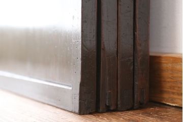 古民具・骨董　シックでシンプルな時代格子戸　4枚セット(建具)