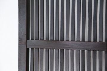古民具・骨董　シックでシンプルな時代格子戸　4枚セット(建具)