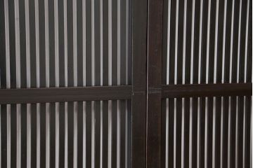 古民具・骨董　シックでシンプルな時代格子戸　4枚セット(建具)