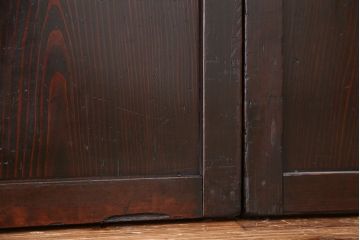 古民具・骨董　シックでシンプルな時代格子戸　4枚セット(建具)