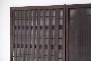古民具・骨董　極上!裏障子付き万本格子戸　4枚セット(建具)