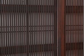 古民具・骨董　極上!裏障子付き万本格子戸　4枚セット(建具)
