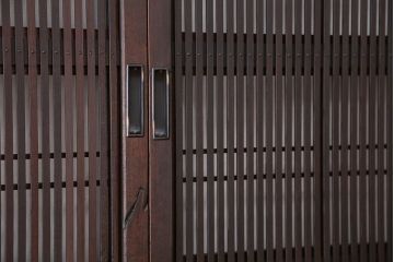 古民具・骨董　極上!裏障子付き万本格子戸　4枚セット(建具)