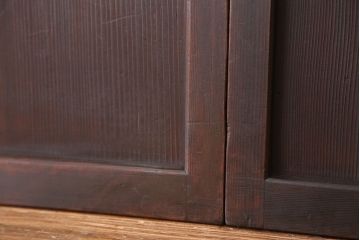 古民具・骨董　極上!裏障子付き万本格子戸　4枚セット(建具)